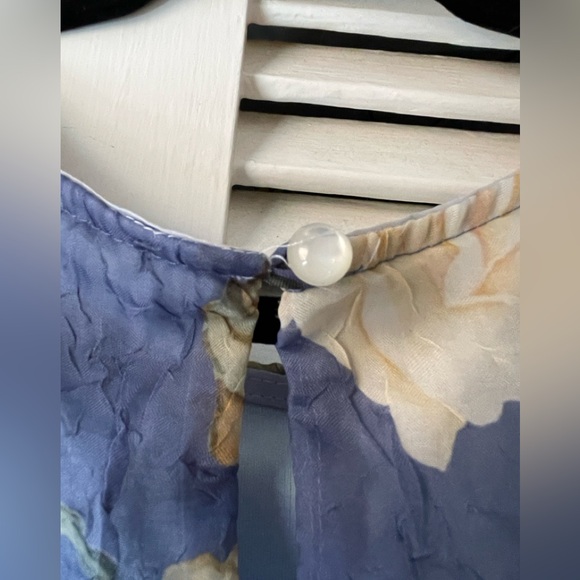 Vintage Blue Floral Maxi Dress (Size 8) - Picture 3 of 6